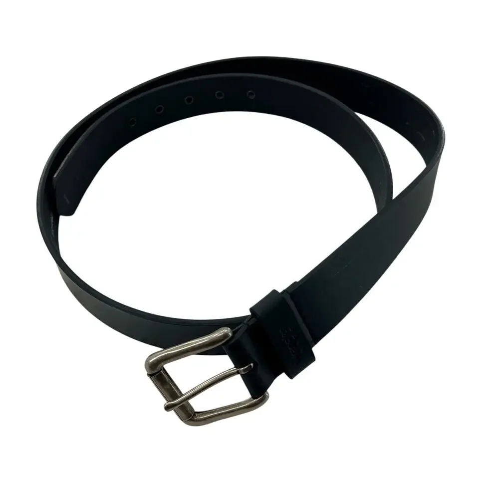 Wrangler Black Genuine Leather Western Style Plain Work Belt Size 46